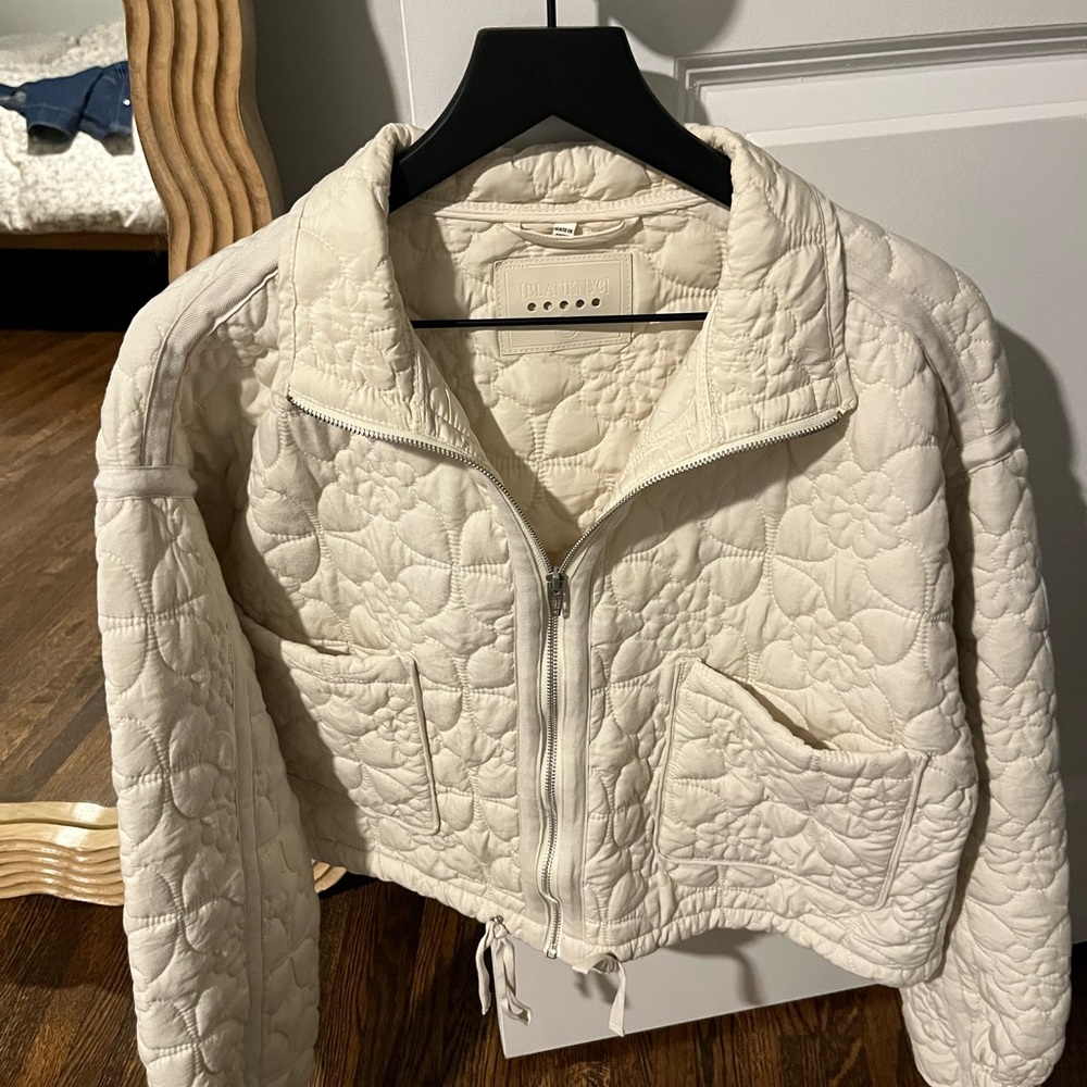 Blank NYC Cream Quilted Jacket